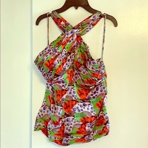ADAM Adam Lippes Silk Fan Halter Top
